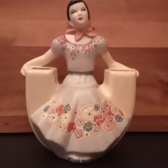 Elegant , Double vase weil ware pottery #4028  (896) - Picture 3 of 8